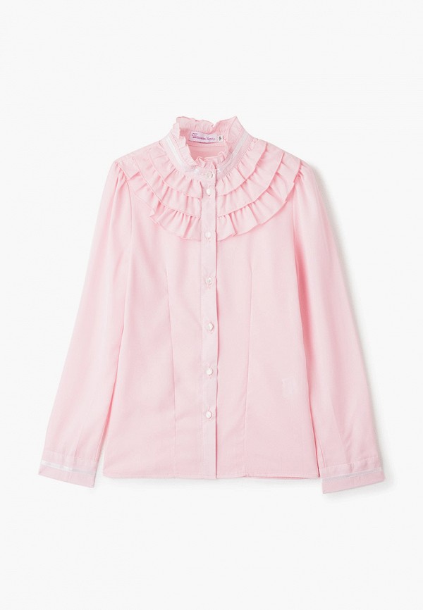блузка школьная пора для девочки, розовая