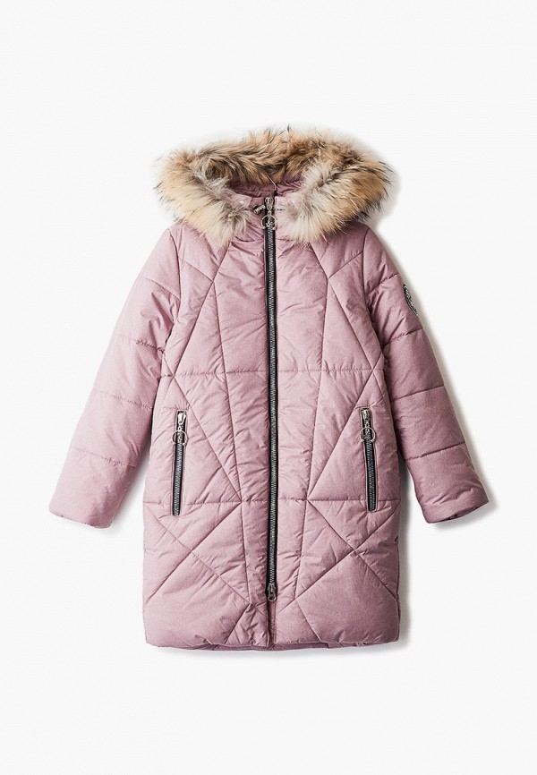 утепленные куртка olmi для девочки, розовая