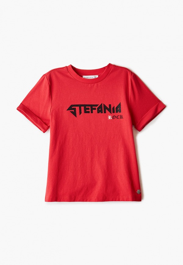 футболка с коротким рукавом stefania pinyagina для девочки, красная