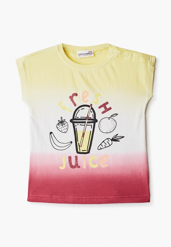 футболка с коротким рукавом coccodrillo для девочки, разноцветная
