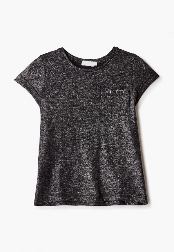 футболка с коротким рукавом letty для девочки, черная