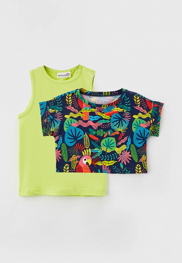 футболка coccodrillo для девочки, разноцветная