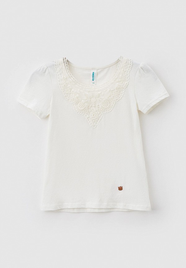 футболка с коротким рукавом acoola для девочки, белая