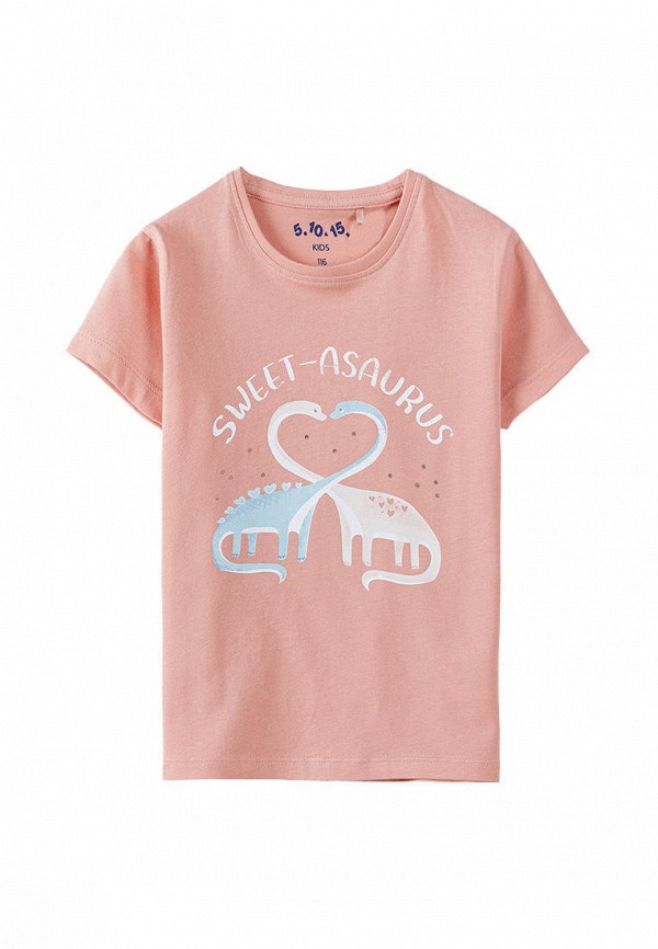 футболка с коротким рукавом 5.10.15 для девочки, розовая