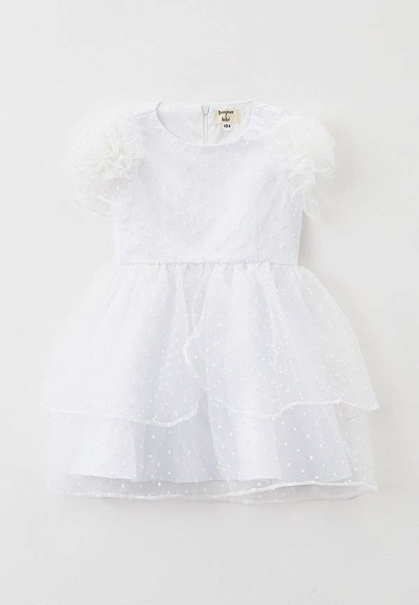 нарядные платье bonjour bebe для девочки, белое