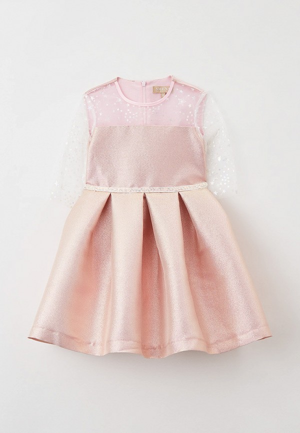 нарядные платье smena для девочки, розовое