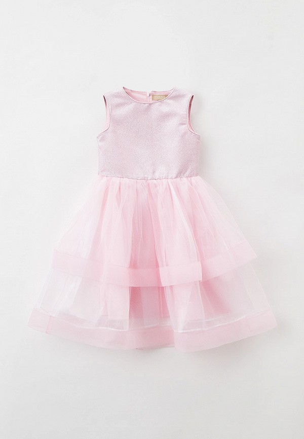 нарядные платье smena для девочки, розовое