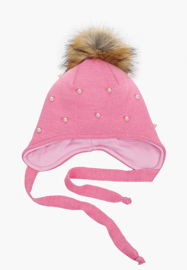 шапка gusti для девочки, розовая