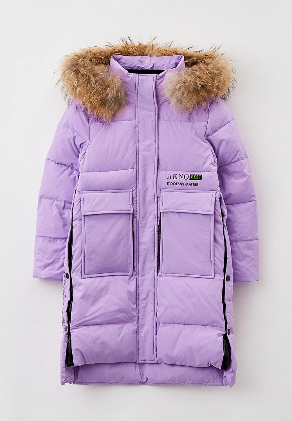 утепленные куртка vitacci для девочки, фиолетовая