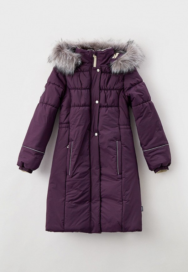 утепленные куртка kisu для девочки, фиолетовая
