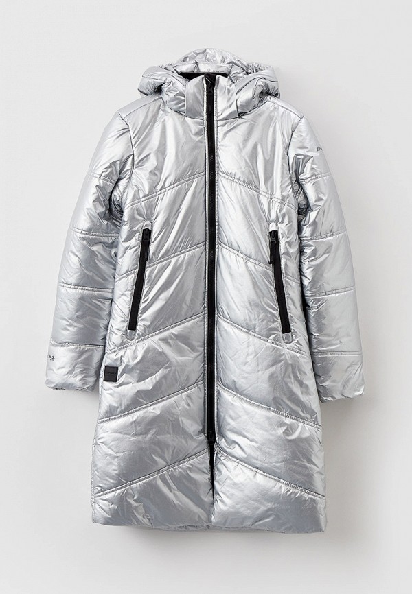 утепленные куртка icepeak для девочки, серебряная