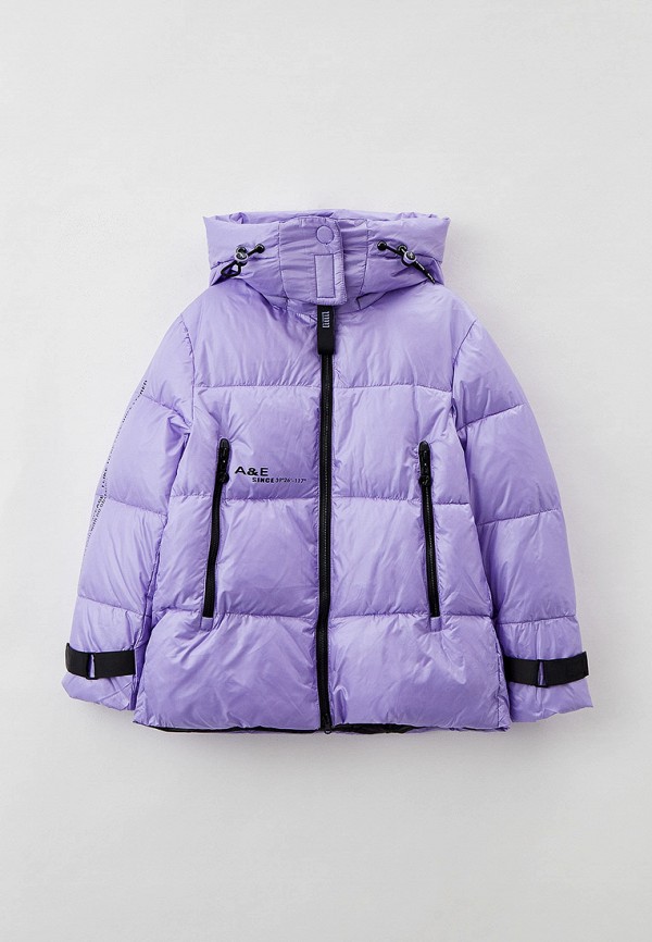 утепленные куртка vitacci для девочки, фиолетовая