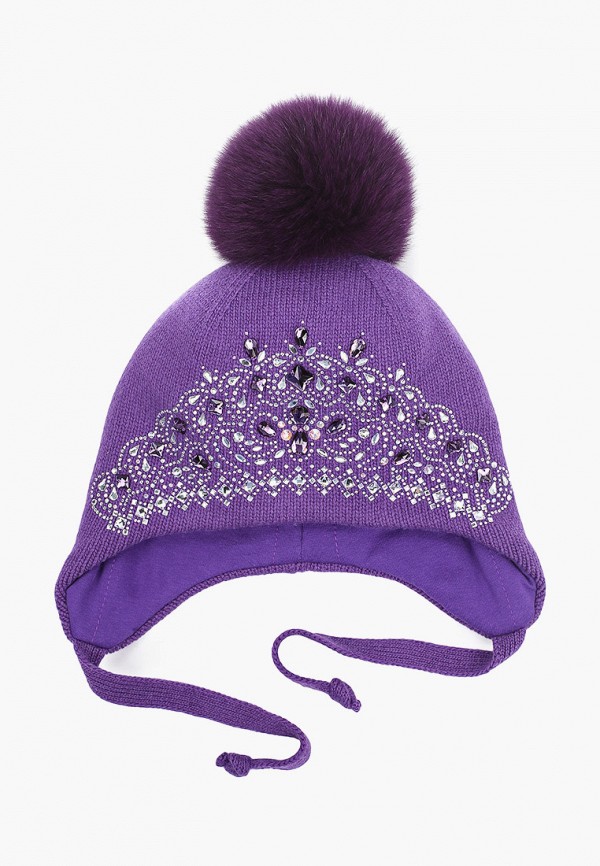 шапка aleksa для девочки, фиолетовая