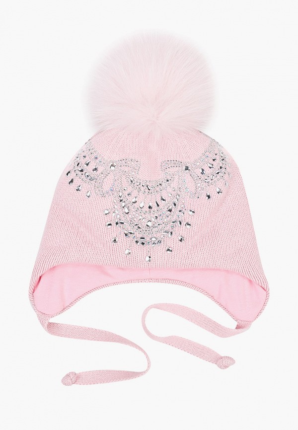 шапка aleksa для девочки, розовая