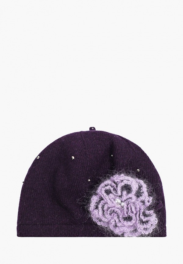 шапка vntg vintage+ для девочки, фиолетовая