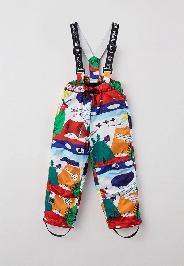 утепленные брюки bukidz для девочки, разноцветные
