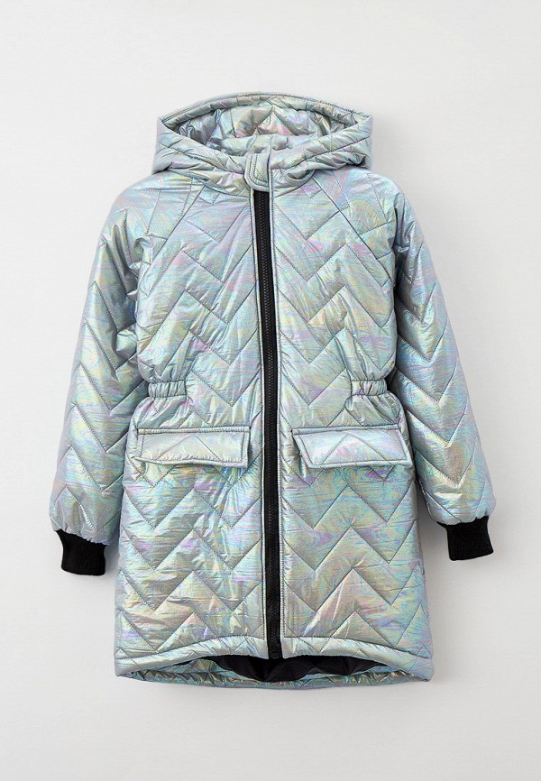 утепленные куртка naturel для девочки, серебряная