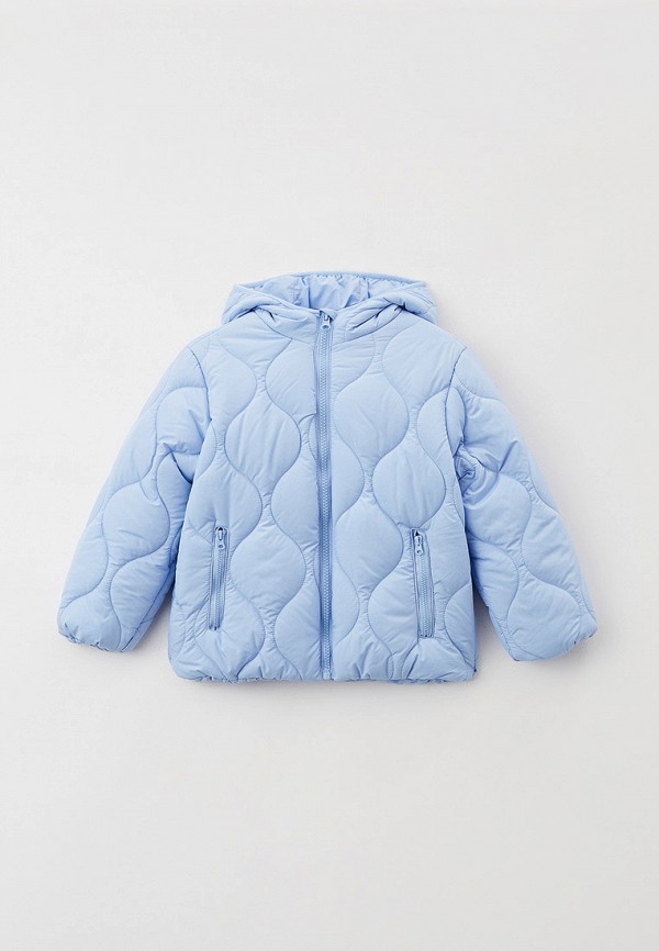 утепленные куртка sela для девочки, голубая