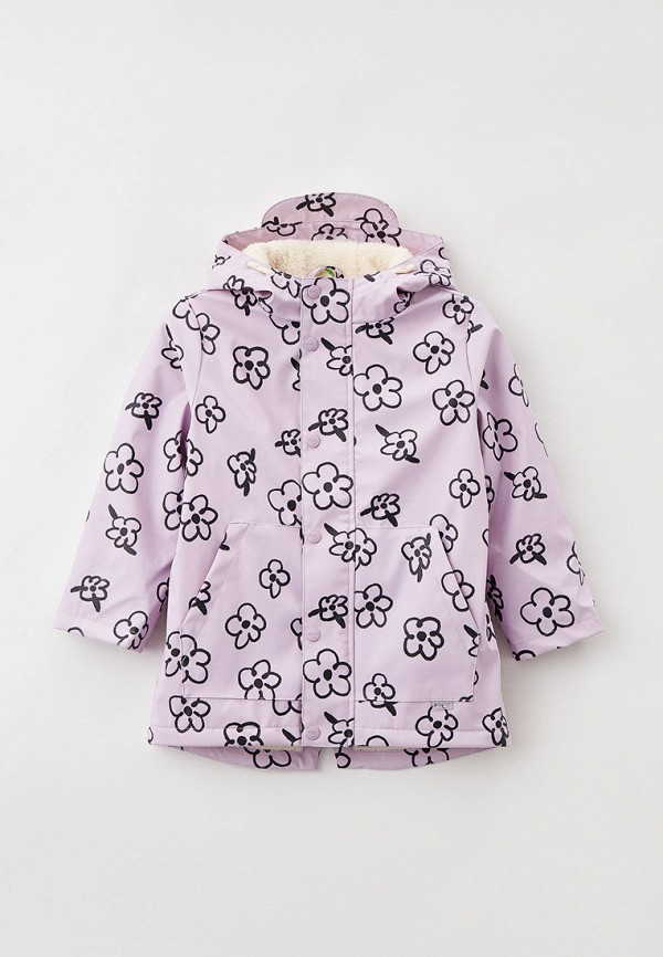 утепленные куртка sela для девочки, фиолетовая