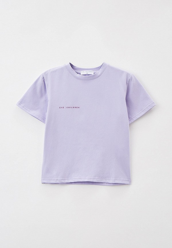 футболка с коротким рукавом ete children для девочки, фиолетовая
