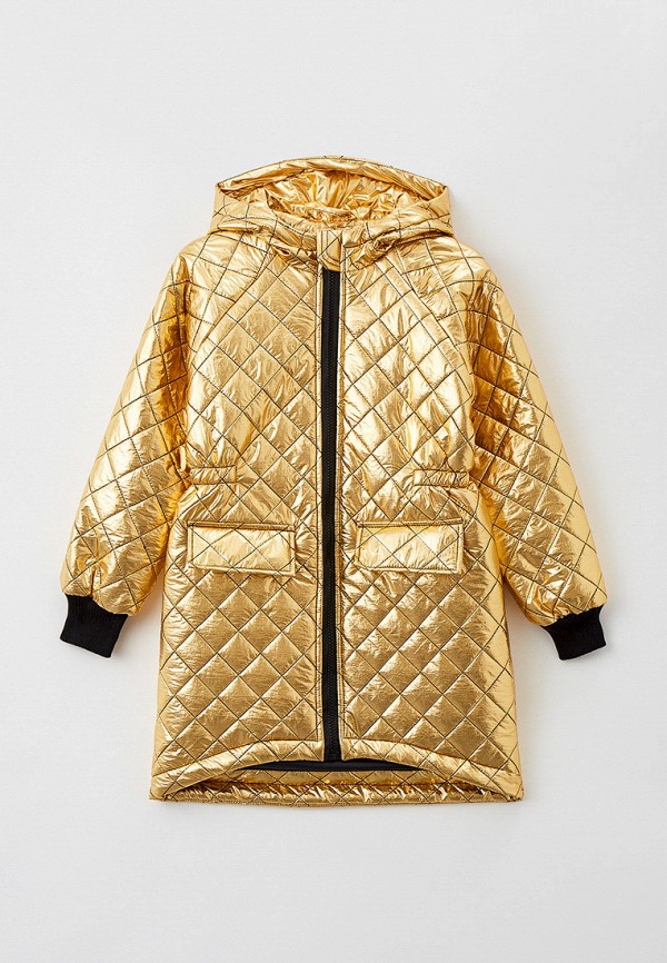 утепленные куртка naturel для девочки, золотая
