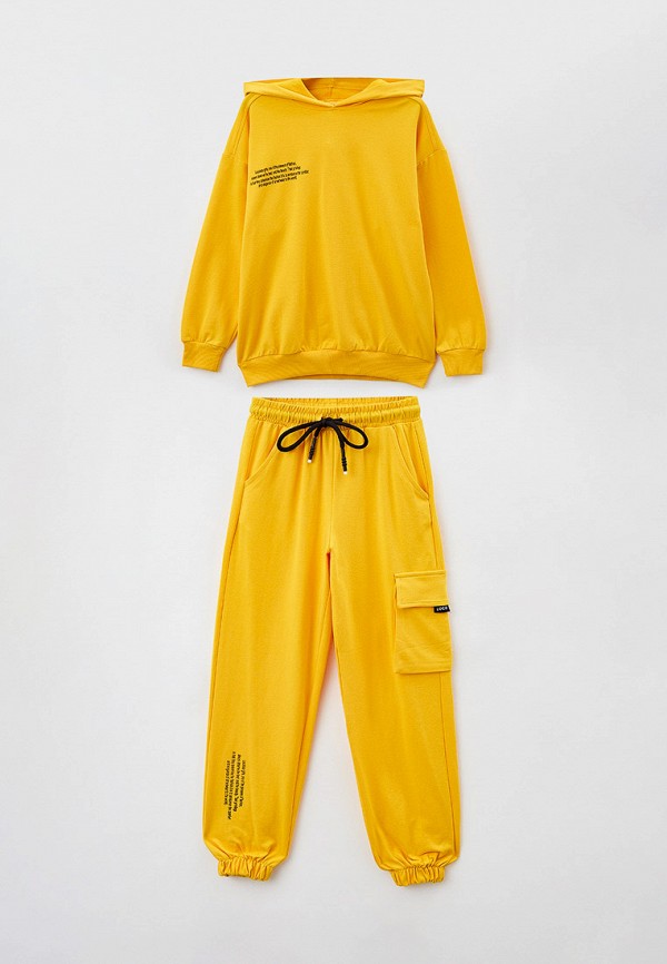спортивный костюм locoloco all for junior для девочки, желтый