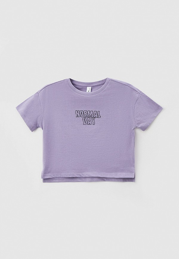 футболка с коротким рукавом sela для девочки, фиолетовая