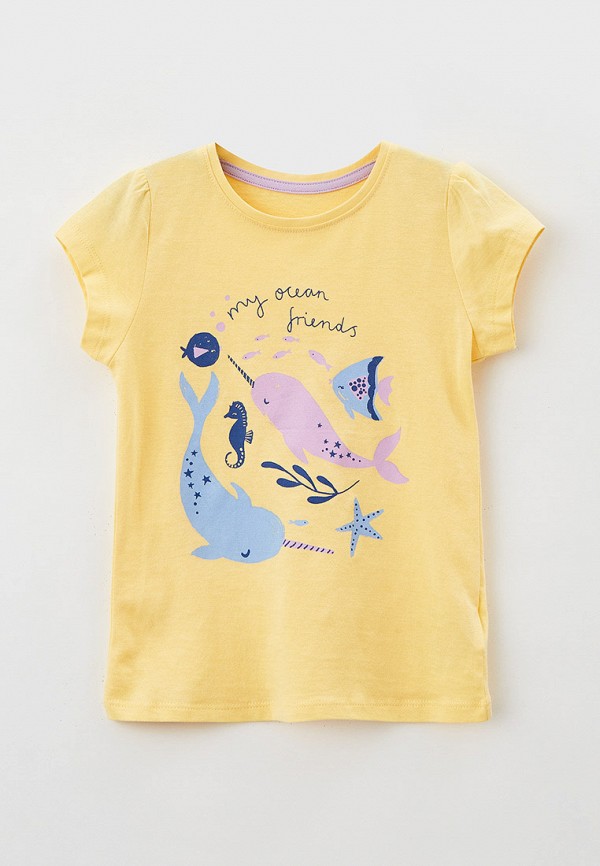 футболка с коротким рукавом mothercare для девочки, желтая