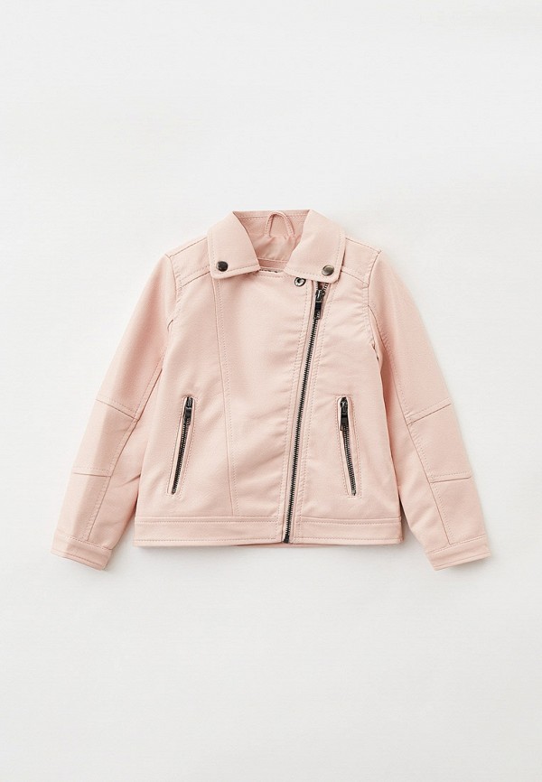 кожаные куртка defacto для девочки, розовая