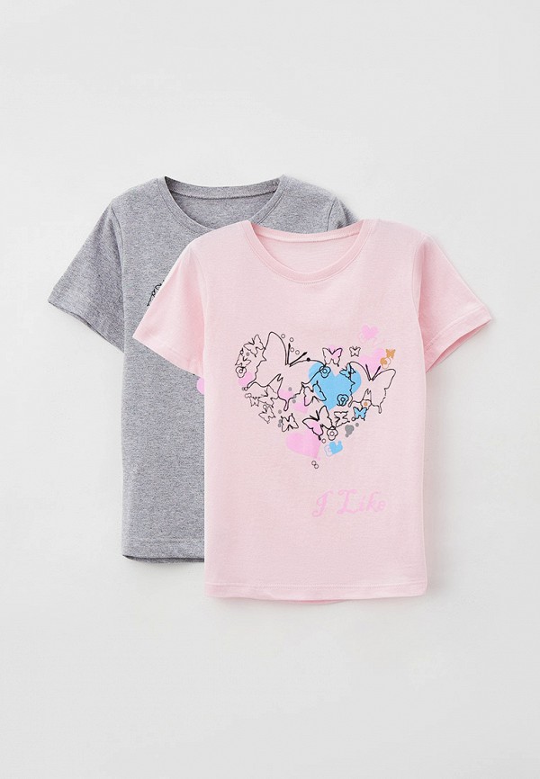 футболка с коротким рукавом айас для девочки, разноцветная