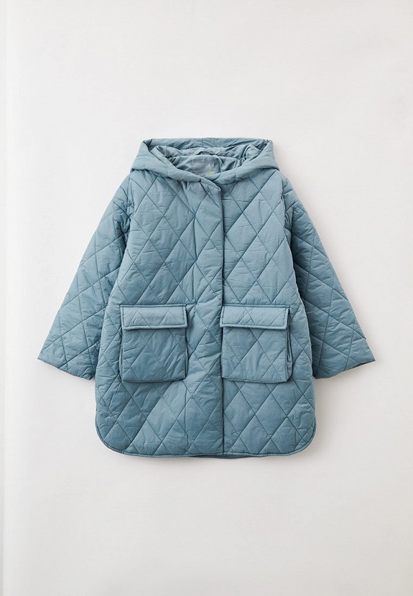 утепленные куртка sela для девочки, бирюзовая