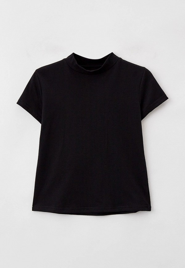 футболка с коротким рукавом veresk для девочки, черная
