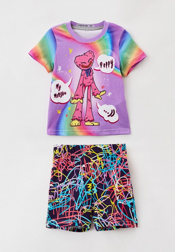 пижама vis-a-vis для девочки, разноцветная