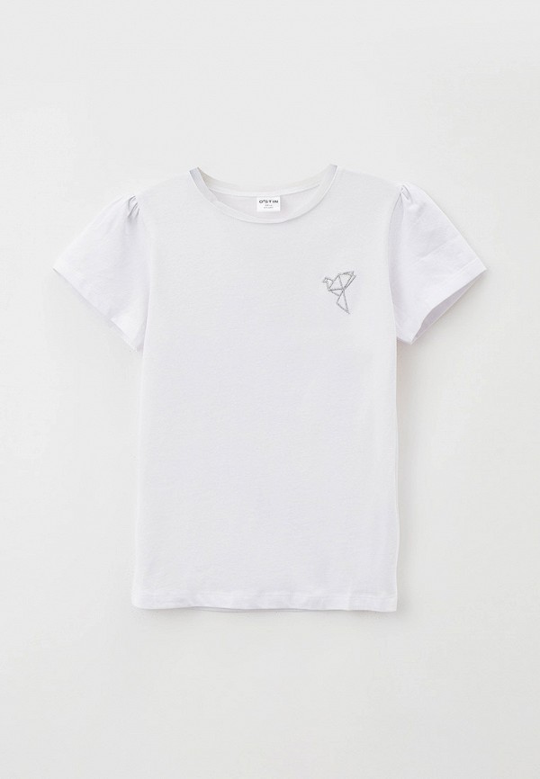 футболка с коротким рукавом o’stin для девочки, белая