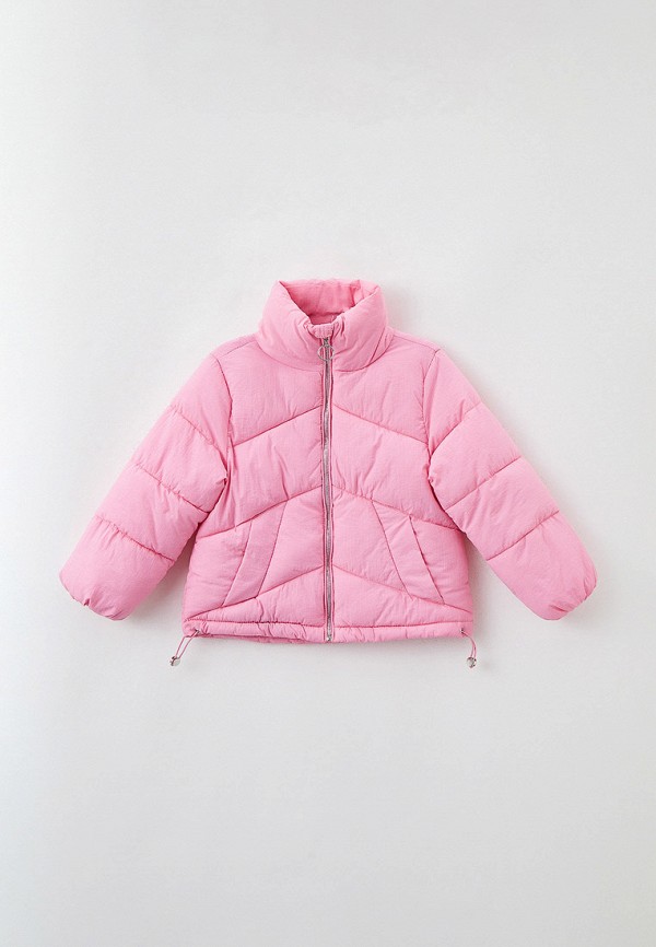 утепленные куртка sela для девочки, розовая
