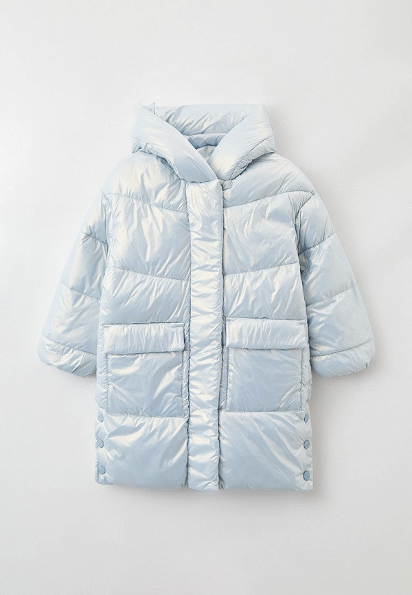 утепленные куртка sela для девочки, голубая