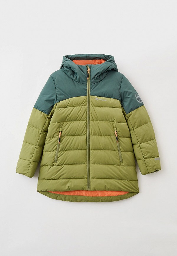 утепленные куртка outventure для девочки, зеленая