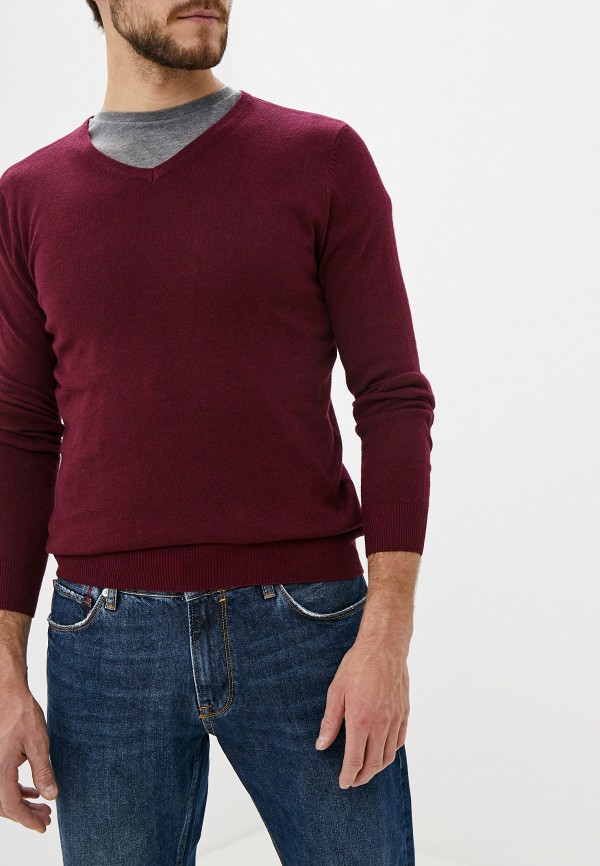 мужской пуловер colin’s, бордовый
