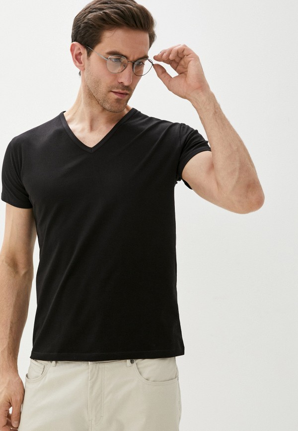 мужская футболка с коротким рукавом opium, черная