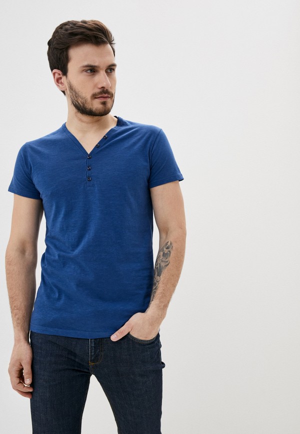 мужская футболка с коротким рукавом opium, синяя