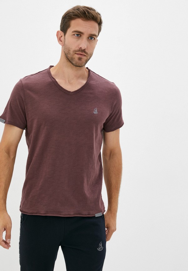мужская футболка с коротким рукавом velikoross, бордовая