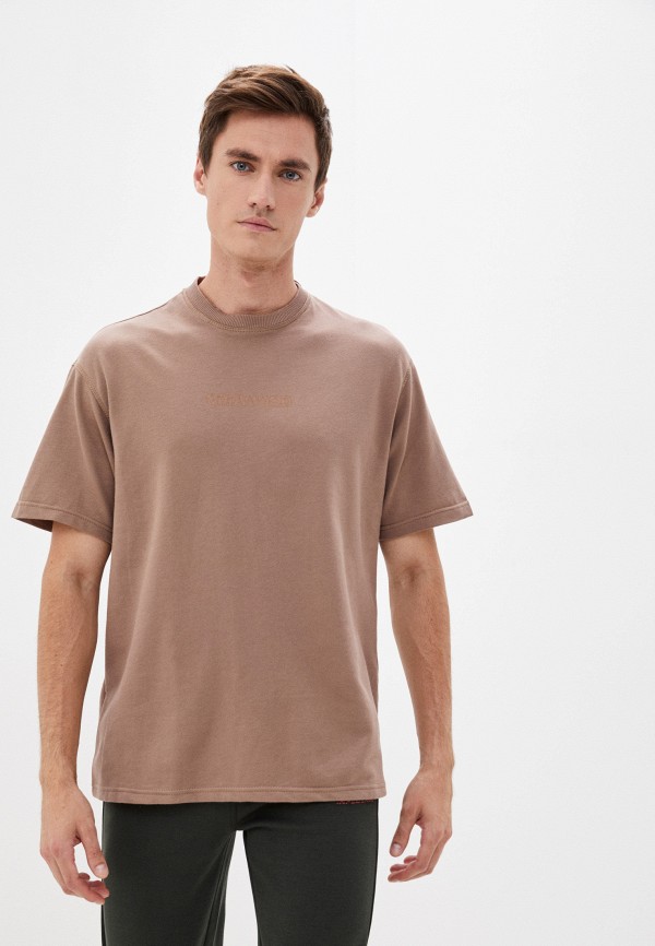 мужская футболка с коротким рукавом oddwood, коричневая