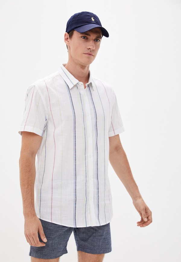 мужская рубашка с коротким рукавом colin’s, белая