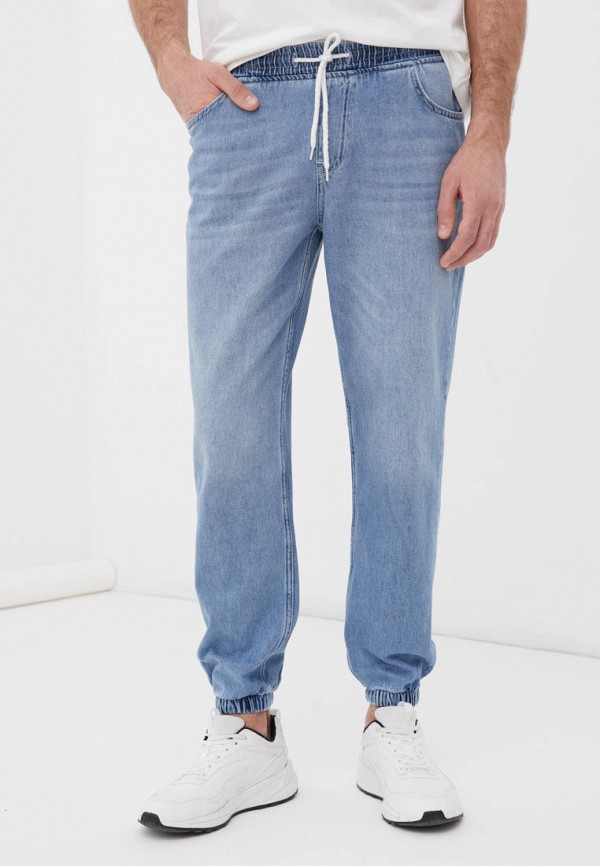 мужские зауженные джинсы finn flare, голубые