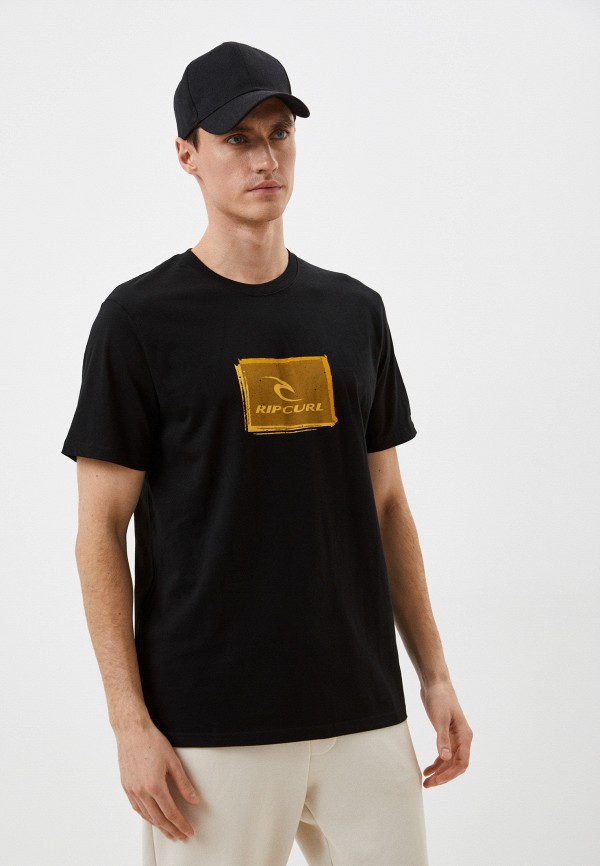 мужская футболка с коротким рукавом rip curl, черная