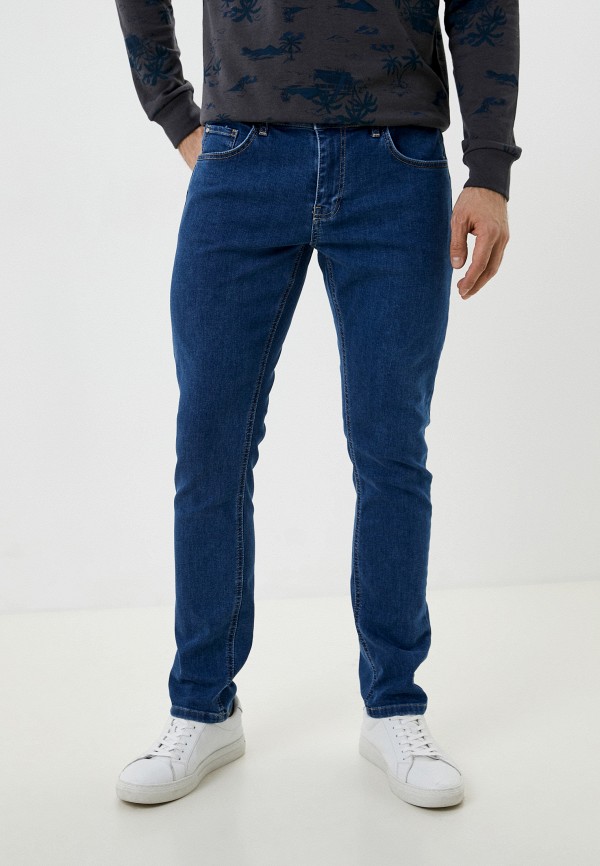 мужские зауженные джинсы defacto, синие