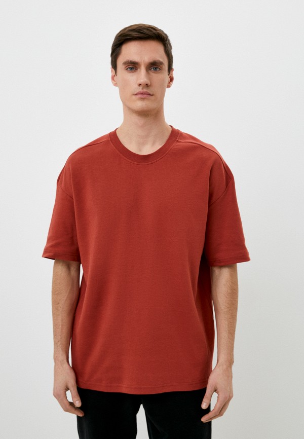 мужская футболка с коротким рукавом defacto, коричневая