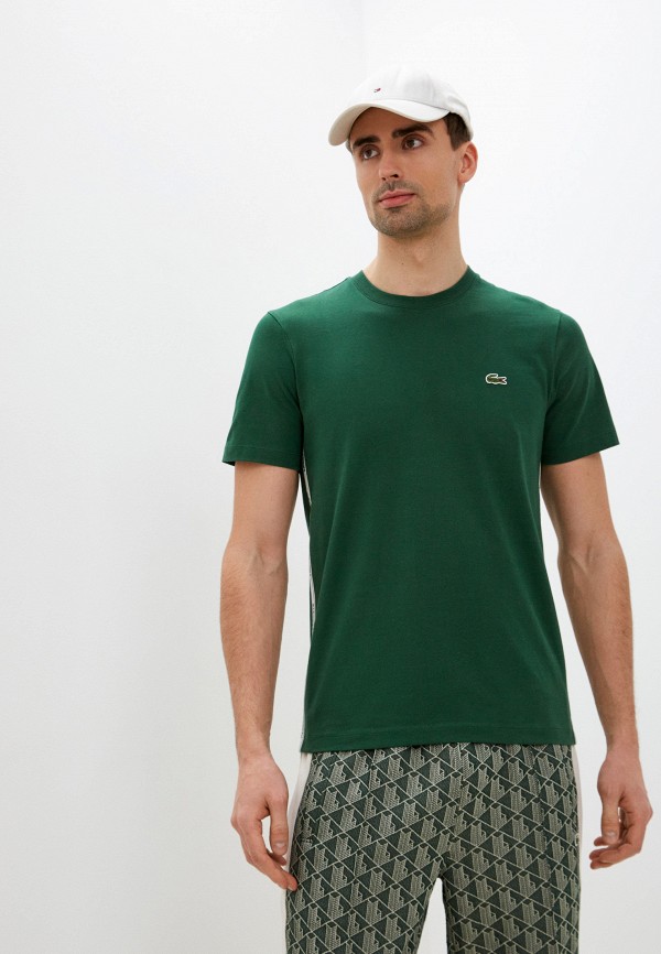 мужская футболка с коротким рукавом lacoste, зеленая