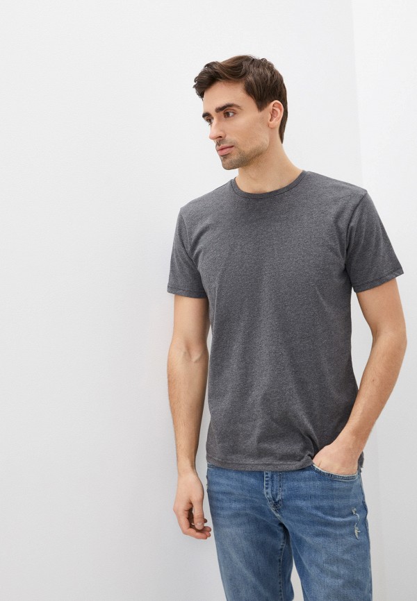 мужская футболка с коротким рукавом trendyol, серая