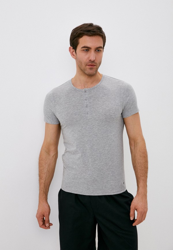 мужская футболка с коротким рукавом cacharel, серая
